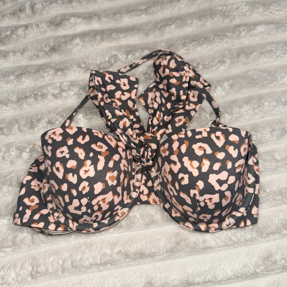 leopard print bikini top